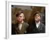 Two Young Newsboys Smoking, Saint Louis, Missouri, Usa, 1910 (Coloured Photo)-Lewis Wickes Hine-Framed Giclee Print