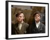 Two Young Newsboys Smoking, Saint Louis, Missouri, Usa, 1910 (Coloured Photo)-Lewis Wickes Hine-Framed Giclee Print