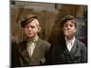 Two Young Newsboys Smoking, Saint Louis, Missouri, Usa, 1910 (Coloured Photo)-Lewis Wickes Hine-Mounted Giclee Print