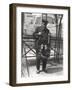 Two Young Orangutans Being Held Up by the Arms, by Keeper Rodwell, at London Zoo, April 1916-Frederick William Bond-Framed Photographic Print