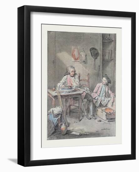 Two Young Painters-Louis Aubert-Framed Collectable Print