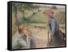 Two Young Peasant Women, 1891-92-Camille Pissarro-Framed Stretched Canvas