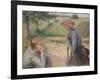 Two Young Peasant Women, 1891-92-Camille Pissarro-Framed Giclee Print