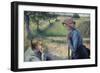 Two Young Peasant Women-Camille Pissarro-Framed Art Print