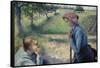 Two Young Peasant Women-Camille Pissarro-Framed Stretched Canvas