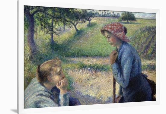 Two Young Peasant Women-Camille Pissarro-Framed Art Print