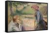 Two Young Peasant Women.-CAMILLE PISSARRO-Framed Stretched Canvas