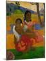 Two young Tahitian women, crouching on the ground. Oil on canvas (1892) 105 x 77.5 cm Cat. W 454.-Paul Gauguin-Mounted Giclee Print