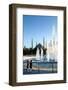 Two Young Turkish Girls Pointing to the Blue Mosque, UNESCO World Heritage Site-James Strachan-Framed Photographic Print