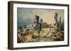 Two Young Women Drawing the Ruins of Rome-Hubert Robert-Framed Giclee Print