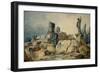 Two Young Women Drawing the Ruins of Rome-Hubert Robert-Framed Giclee Print