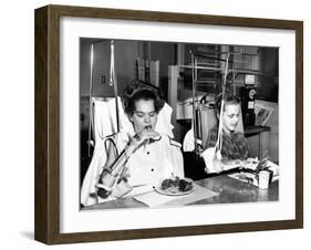 Two Young Women in Rehabilitation after Polio-null-Framed Photo