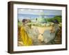 Two Young Women on a Terrace by the Sea, 1922-Henri Lebasque-Framed Premium Giclee Print