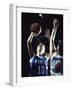 Two Young Women Playing Basketball-null-Framed Photographic Print