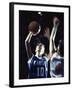 Two Young Women Playing Basketball-null-Framed Photographic Print