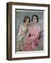 Two Young Women Seated-William Henry Margetson-Framed Giclee Print