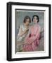 Two Young Women Seated-William Henry Margetson-Framed Giclee Print