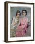 Two Young Women Seated-William Henry Margetson-Framed Giclee Print