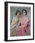 Two Young Women Seated-William Henry Margetson-Framed Giclee Print