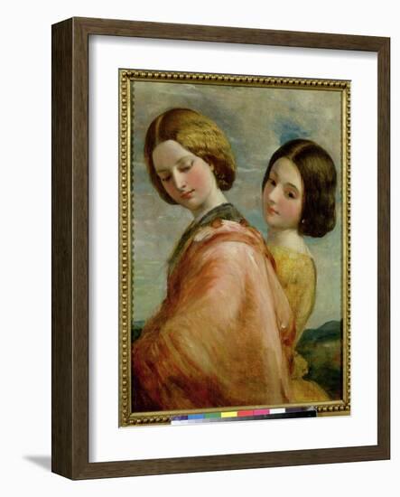 Two Young Women Walking-George Frederick Watts-Framed Giclee Print