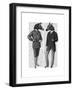 Two Zebra Gentlemen-Fab Funky-Framed Art Print