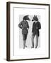 Two Zebra Gentlemen-Fab Funky-Framed Art Print