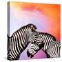 Two Zebras On The Sky-yuran-78-Stretched Canvas