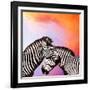 Two Zebras On The Sky-yuran-78-Framed Photographic Print