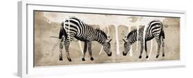 Two Zebras-Erin Clark-Framed Giclee Print