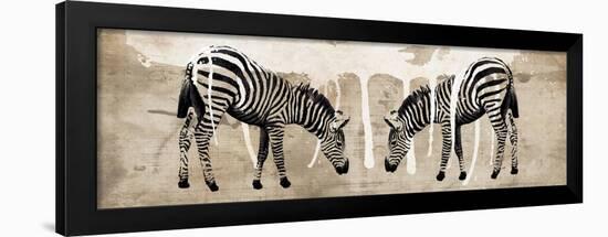 Two Zebras-Erin Clark-Framed Giclee Print