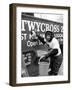 Twycross Zoo Chimpanzee cleaning-Staff-Framed Photographic Print