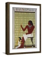 Ty and His Wife, 5th Dynasty from Atlas of Egyptian Art by Emile Prisse D'Avennes, 1878, Paris-null-Framed Giclee Print