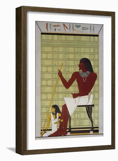 Ty and His Wife, 5th Dynasty from Atlas of Egyptian Art by Emile Prisse D'Avennes, 1878, Paris-null-Framed Giclee Print