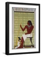 Ty and His Wife, 5th Dynasty from Atlas of Egyptian Art by Emile Prisse D'Avennes, 1878, Paris-null-Framed Giclee Print