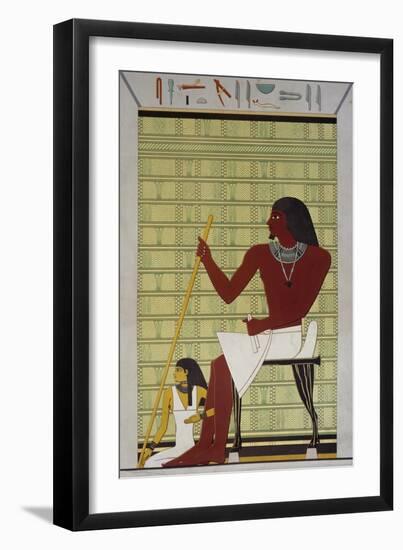 Ty and His Wife, 5th Dynasty from Atlas of Egyptian Art by Emile Prisse D'Avennes, 1878, Paris-null-Framed Giclee Print