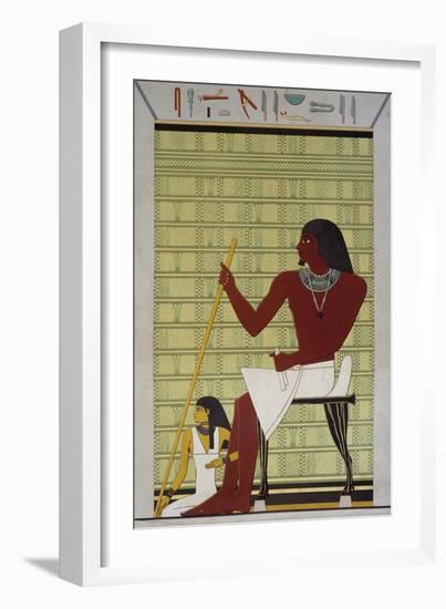 Ty and His Wife, 5th Dynasty from Atlas of Egyptian Art by Emile Prisse D'Avennes, 1878, Paris-null-Framed Giclee Print