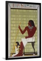 Ty and His Wife, 5th Dynasty from Atlas of Egyptian Art by Emile Prisse D'Avennes, 1878, Paris-null-Framed Giclee Print