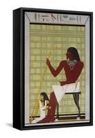 Ty and His Wife, 5th Dynasty from Atlas of Egyptian Art by Emile Prisse D'Avennes, 1878, Paris-null-Framed Stretched Canvas