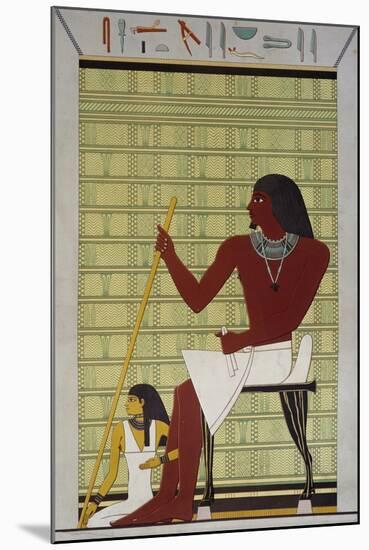 Ty and His Wife, 5th Dynasty from Atlas of Egyptian Art by Emile Prisse D'Avennes, 1878, Paris-null-Mounted Giclee Print