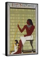 Ty and His Wife, 5th Dynasty from Atlas of Egyptian Art by Emile Prisse D'Avennes, 1878, Paris-null-Framed Stretched Canvas