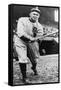 Ty Cobb, Star of the Detroit Tigers, Batting in 1910-null-Framed Stretched Canvas