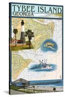 Tybee Island, Georgia - Nautical Chart-Lantern Press-Stretched Canvas