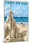 Tybee Island, Georgia - Sandcastle-Lantern Press-Mounted Art Print