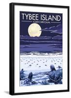 Tybee Island, Georgia - Sea Turtles Hatching-Lantern Press-Framed Art Print