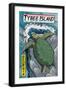 Tybee Island, Georgia - Sea Turtles Woodblock Print-Lantern Press-Framed Art Print