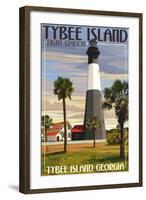 Tybee Island Light Station, Georgia-Lantern Press-Framed Art Print