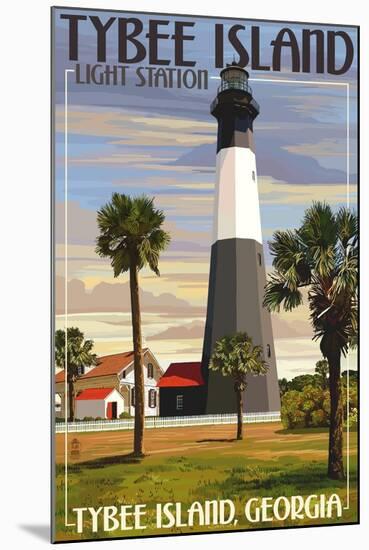 Tybee Island Light Station, Georgia-Lantern Press-Mounted Art Print