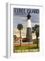 Tybee Island Light Station, Georgia-Lantern Press-Framed Premium Giclee Print