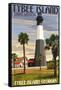 Tybee Island Light Station, Georgia-Lantern Press-Framed Stretched Canvas