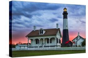 Tybee Light House at Sunset, Tybee Island, Georgia, USA-Joanne Wells-Stretched Canvas